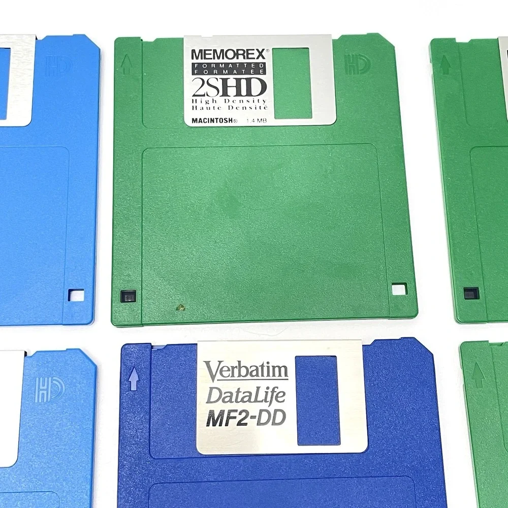 Lot Of 9‎ Floppy Disks Macintosh Memorex 2SHD Verbatim MF2-DD